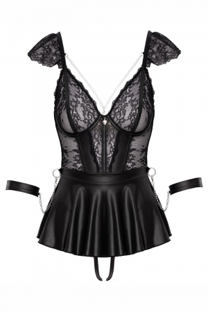 Ensemble 3 pièces lingerie Fetish - Cotelli Bondage – Image 3
