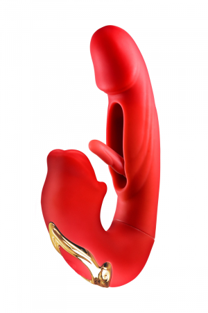 Vibromasseur rabbit 3-en-1 Kissy rouge - Yoba – Image 3