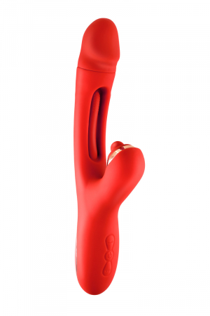 Vibromasseur rabbit 3-en-1 Joyfully rouge - Yoba – Image 3