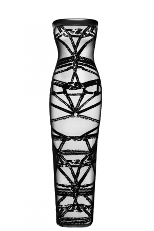 Robe bustier Bondesque F358 - Noir Handmade – Image 3