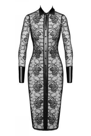 Robe fourreau Noirelle F376 - Noir Handmade – Image 3