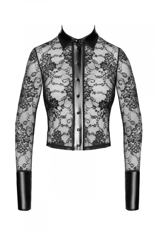 Chemise dentelle Noirelle F377 - Noir Handmade – Image 3
