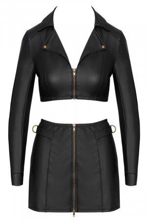 Ensemble top et jupe courte noir - Cottelli PARTY – Image 3