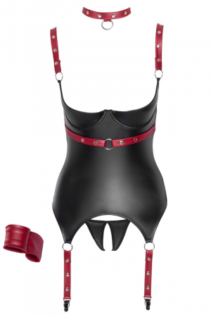 Ensemble ouvert avec collier et menottes - Cotelli Bondage – Image 3