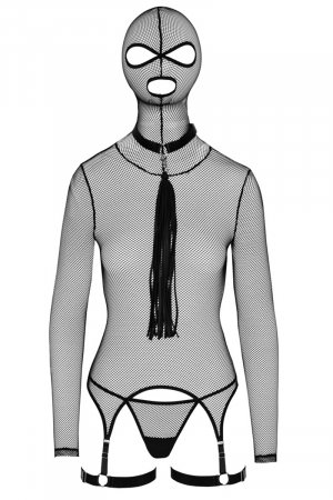 Ensemble lingerie résille et accessoires BDSM - Bad Kitty – Image 3