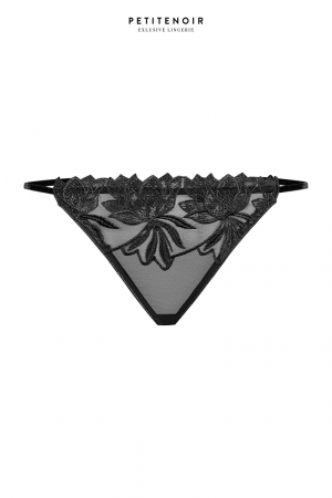 Slip échancré tulle et broderies – Image 3