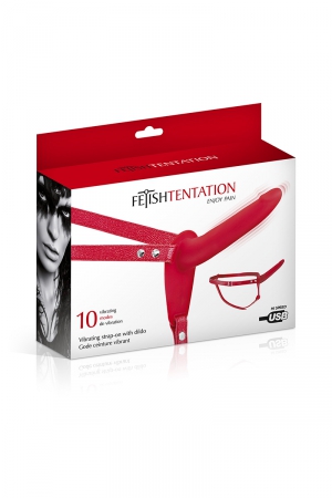 Gode ceinture rouge vibrant Fetish Tentation – Image 3