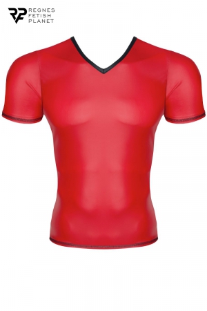 T-shirt wetlook rouge - Regnes – Image 3