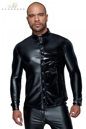 Chemise wetlook et vinyle H064 – Image 3