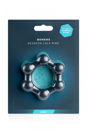 Cockring Hexagonal avec billes en acier - Boners – Image 3