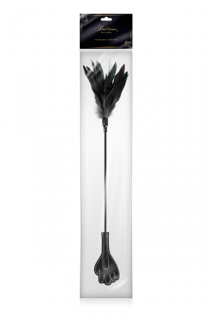 Mini cravache main avec plumes noires - Sweet Caress – Image 3