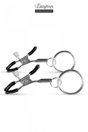 Pinces à tétons avec anneau - Easytoys Fetish Collection – Image 3