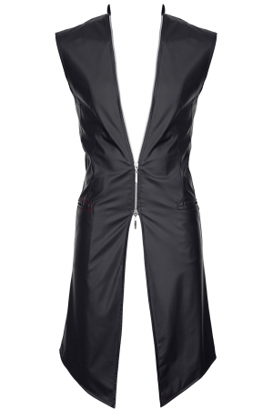 Veste longue sans manche wetlook Marco - Regnes – Image 3