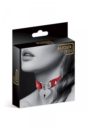 Collier rouge cadenas coeur - Bijoux Pour Toi – Image 3