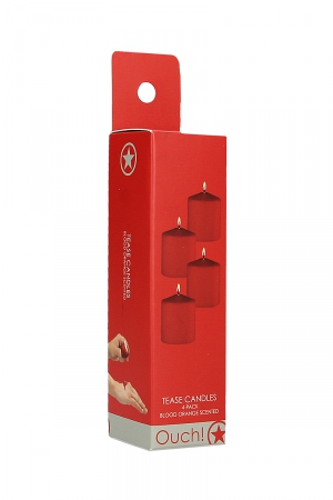 4 bougies SM rouges parfumées - Ouch! – Image 3