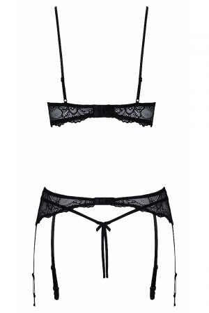 Ensemble lingerie ouverte noir - Cotelli Lingerie – Image 4