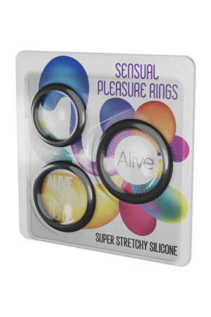 Kit 3 cockrings Sensual Pleasure Rings - Alive – Image 2