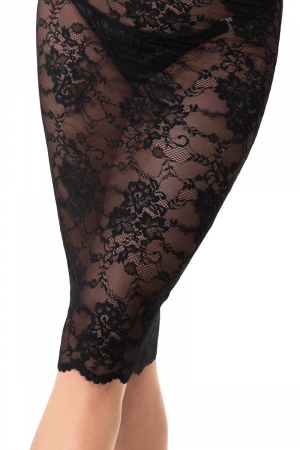 Robe mi-longue Nocturne F338 en dentelle – Image 4
