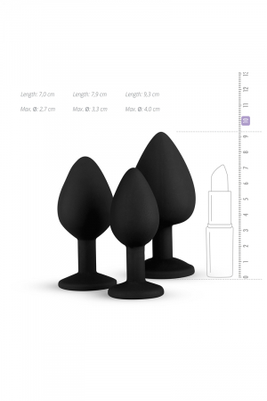 Kit entrainement 3 Butt plugs noir - Easy Toys – Image 4