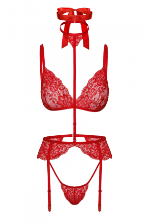 Ensemble 5 pièces Bondage Red Lace Kiss 243 - Kissable – Image 4