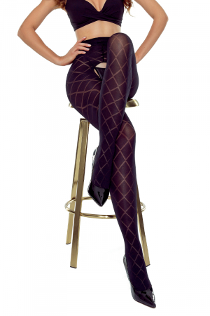 Collants ouverts TI025 40 deniers - noir – Image 2