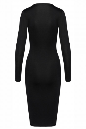 Robe noire à manches longues - Cotelly Party – Image 4