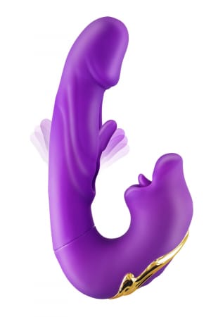 Vibromasseur rabbit 3-en-1 Kissy violet - Yoba – Image 4