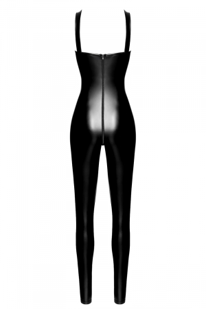 Combinaison lacée en wetlook Vixen F362 - Noir Handmade – Image 4