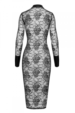 Robe fourreau Noirelle F376 - Noir Handmade – Image 4
