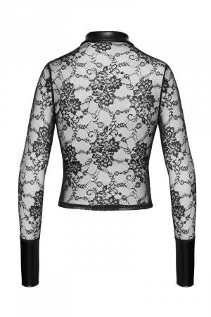Chemise dentelle Noirelle F377 - Noir Handmade – Image 4