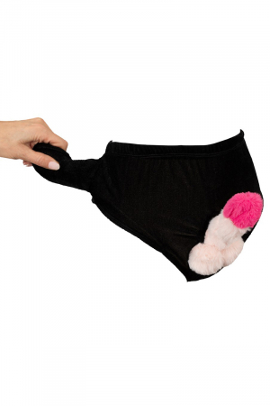 Slip avec pénis en peluche mobile – Image 4