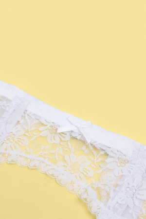 Porte-jarretelles et string Blanc - Litolu Lingerie – Image 4