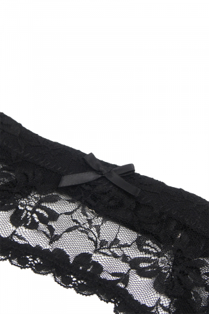 Porte-jarretelles et string Noir - Litolu Lingerie – Image 4