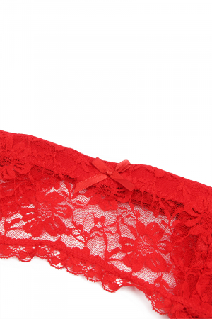 Porte-jarretelles et string Rouge - Litolu Lingerie – Image 4