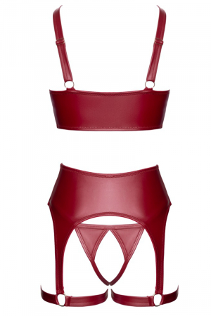 Ensemble seins nus 3 pièces Rouge - Cottelli LINGERIE – Image 4