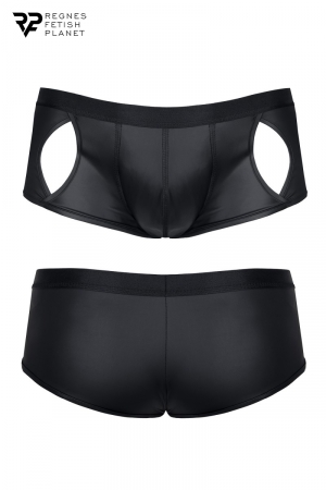 Shorty ouvert noir wetlook - Regnes – Image 4