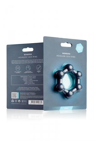 Cockring Hexagonal avec billes en acier - Boners – Image 2