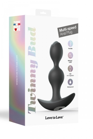 Plug anal vibrant Twinny Bud noir – Image 4