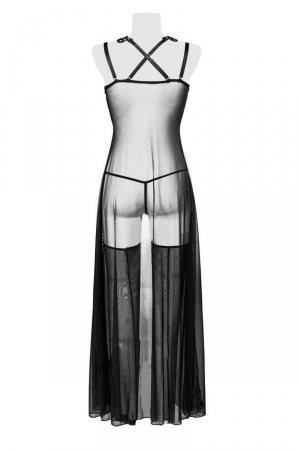 Set déshabillé tulle et dentelle 2 pièces - Grey Velvet – Image 4