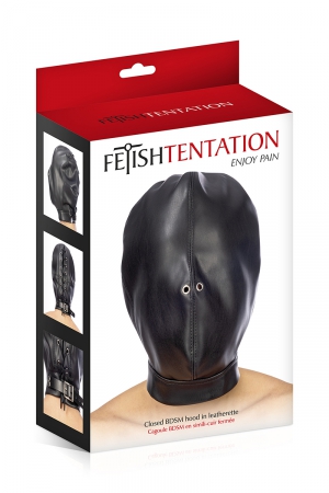 Cagoule BDSM fermée simili cuir - Fetish Tentation – Image 2