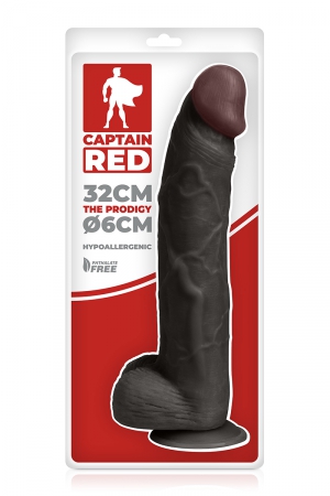 Gode XXL Prodigy Black 32 x 6 cm - Captain Red – Image 2