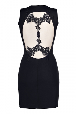 Robe noire V-9209 - Axami – Image 2