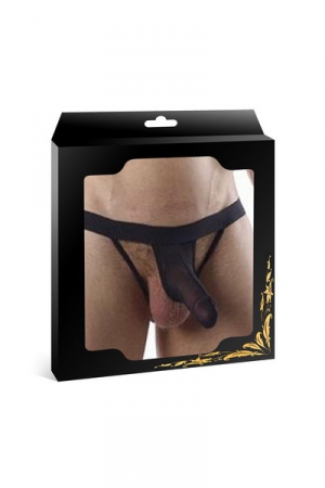 String noir avec poche pour pénis – Image 2