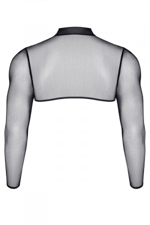 Crop top tulle noir transparent - Regnes – Image 4