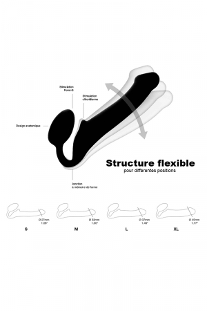 Gode ceinture strap-on noir M – Image 2