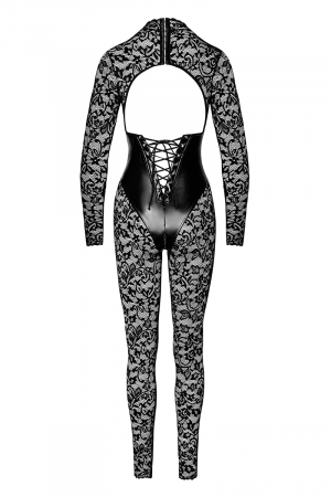 Combinaison corset Enigma F299 dentelle et wetlook – Image 2