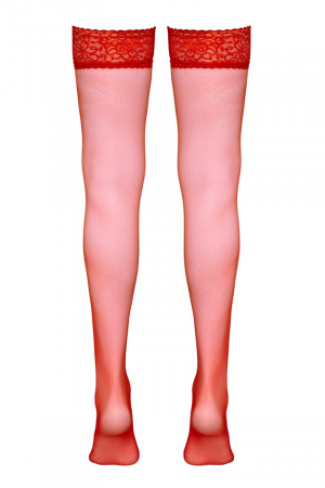 Bas autofixants rouge - Cotelli Legwear – Image 4