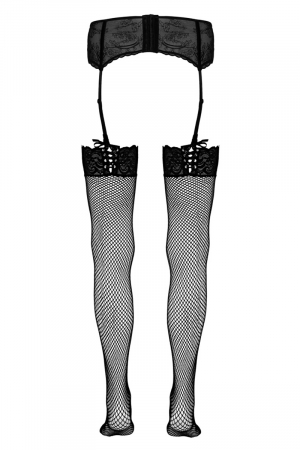Bas résille noir - Cotelli Legwear – Image 4