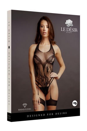 Body fendu résille et strass - Le Désir – Image 2
