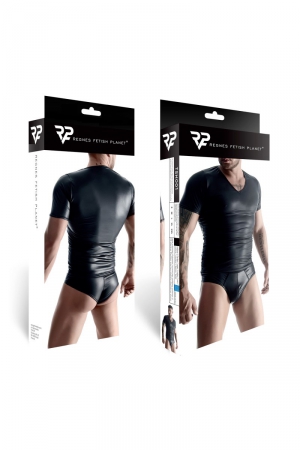 T-shirt wetlook noir - Regnes – Image 2